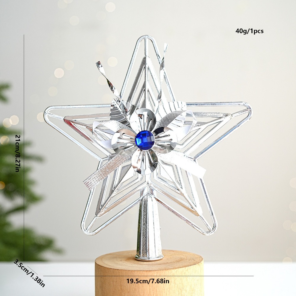 Star Tree Topper - Festive Star Plastic Star Topper 3D