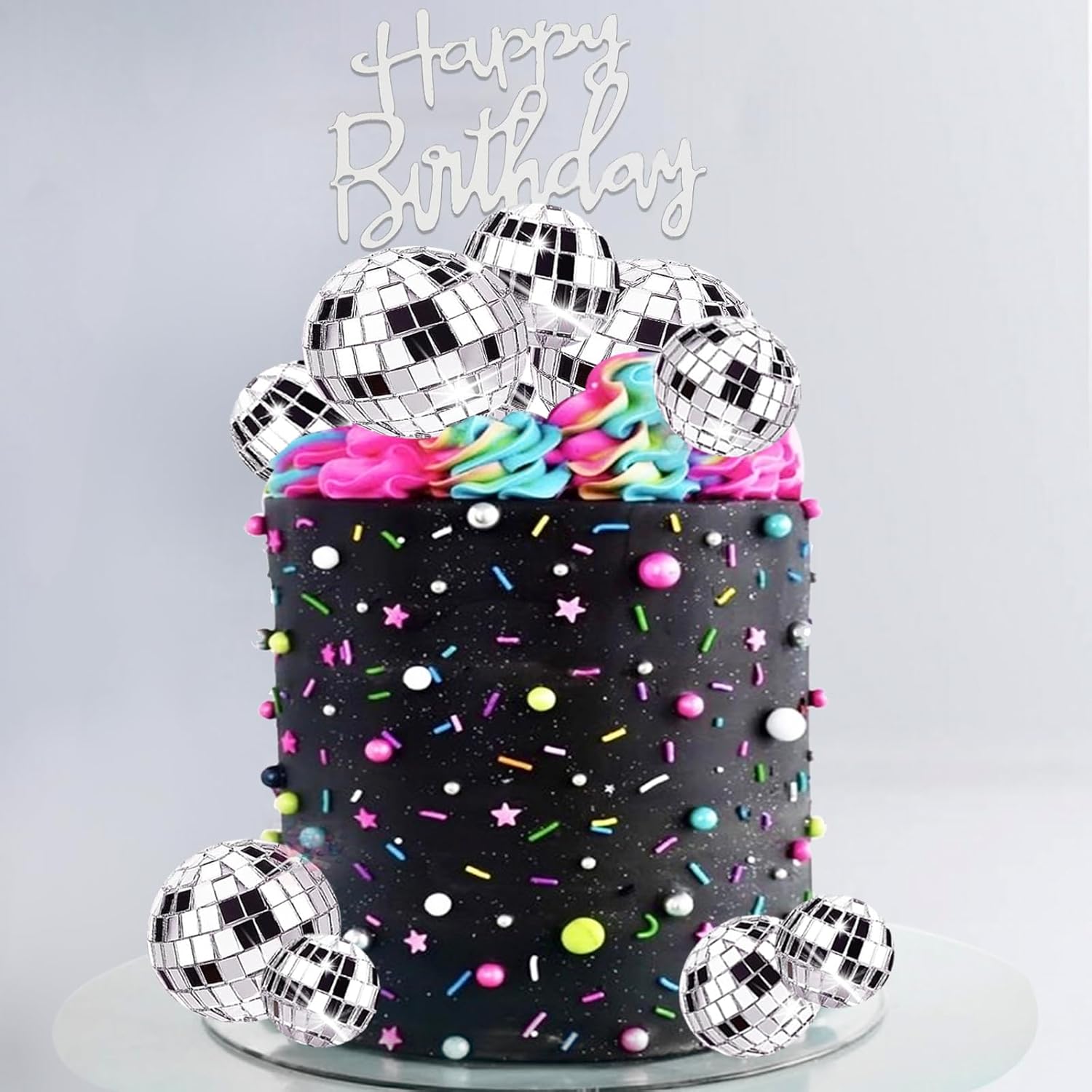 23 Pcs Disco Ball Cake Decorat - Star Tree Topper review and price