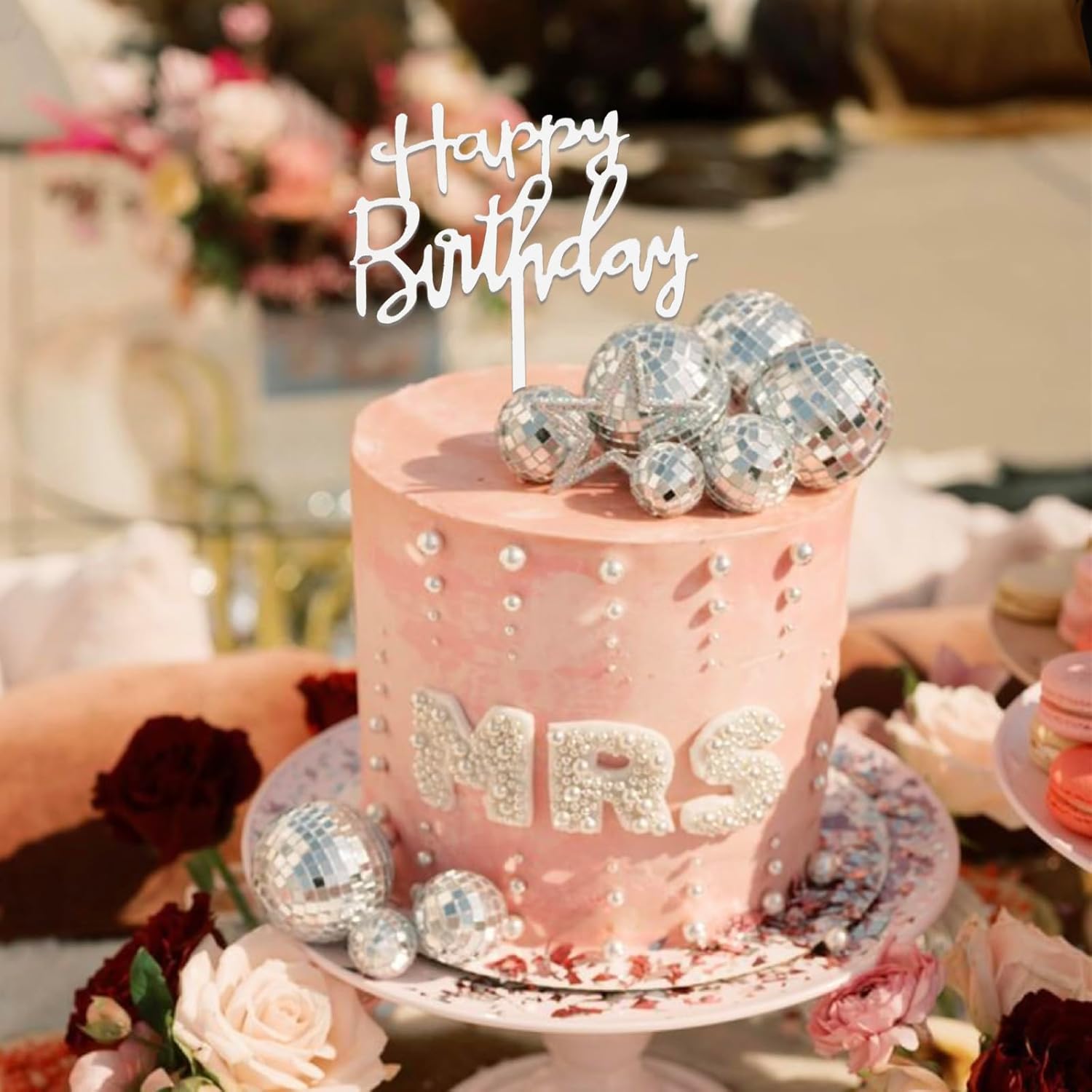 23 Pcs Disco Ball Cake Decorat - Star Tree Topper review and price