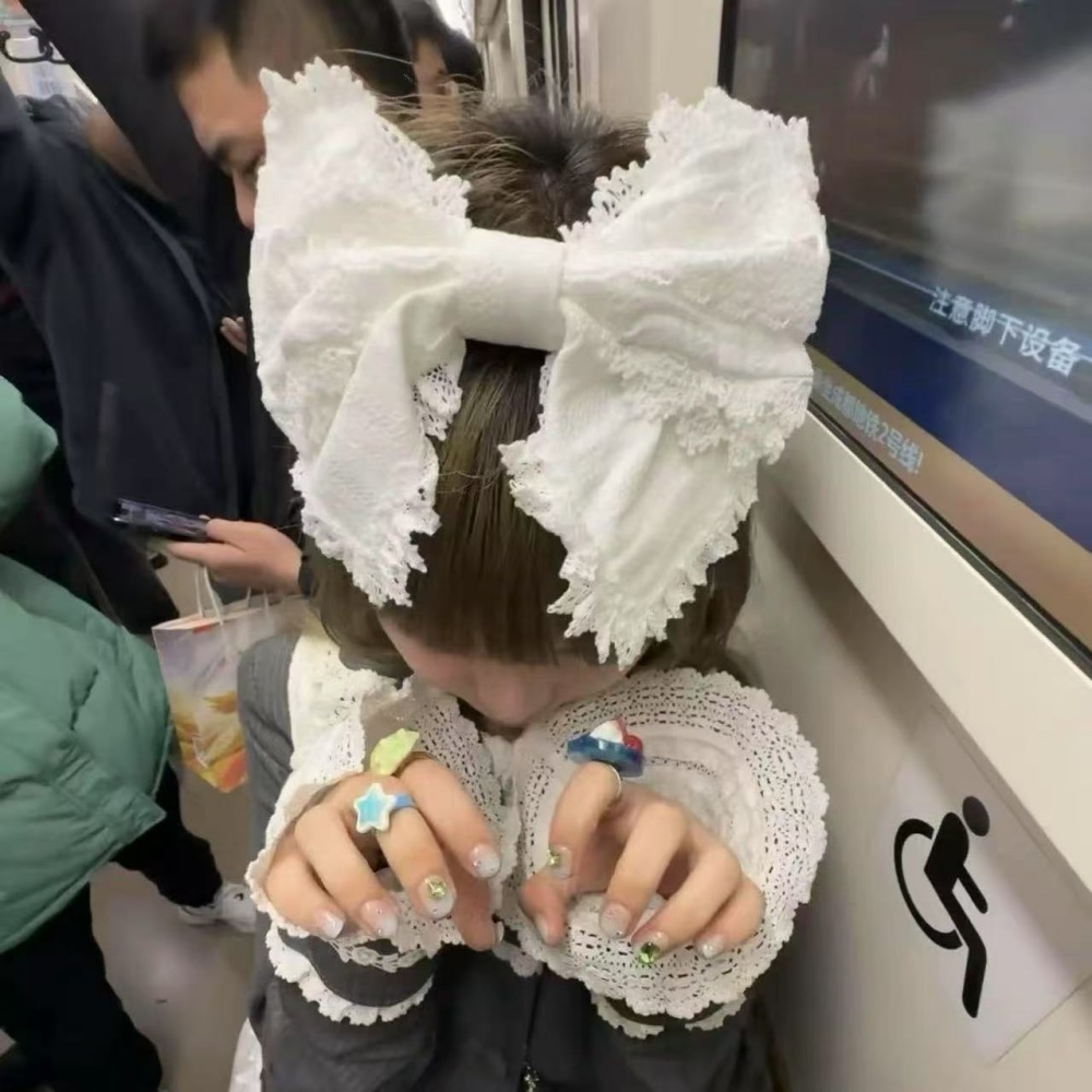 Y2K Lolita Lovely Lace Headban - Ribbon Bow Gift review and price