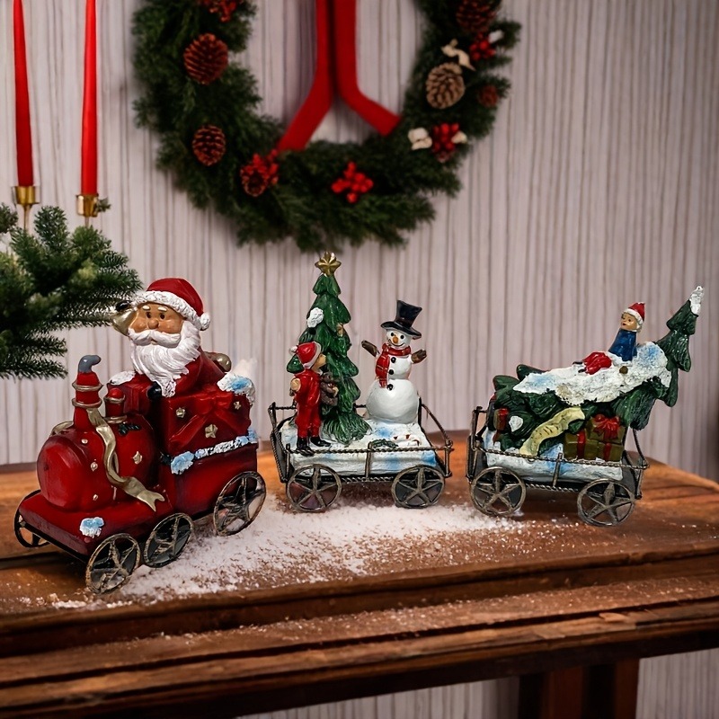 3pcs Resin Christmas Train Set - Nutcracker Figurine review and price