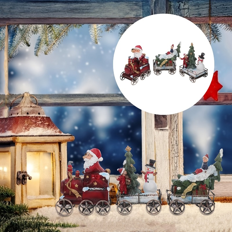 3pcs Resin Christmas Train Set - Nutcracker Figurine review and price