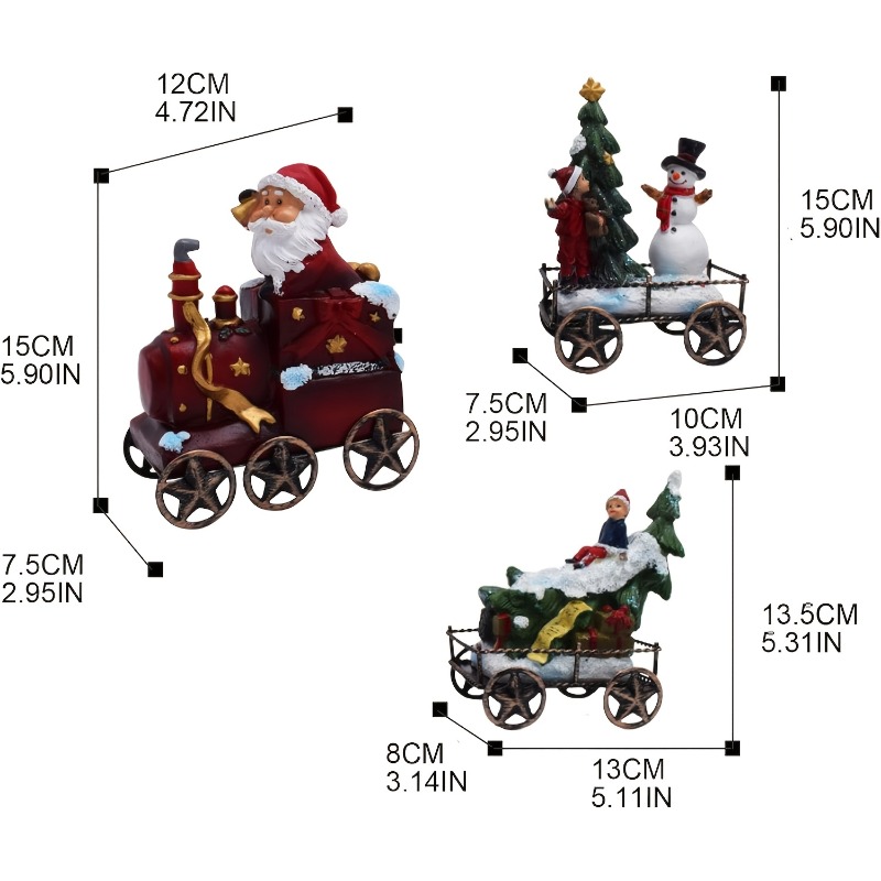 3pcs Resin Christmas Train Set - Nutcracker Figurine review and price