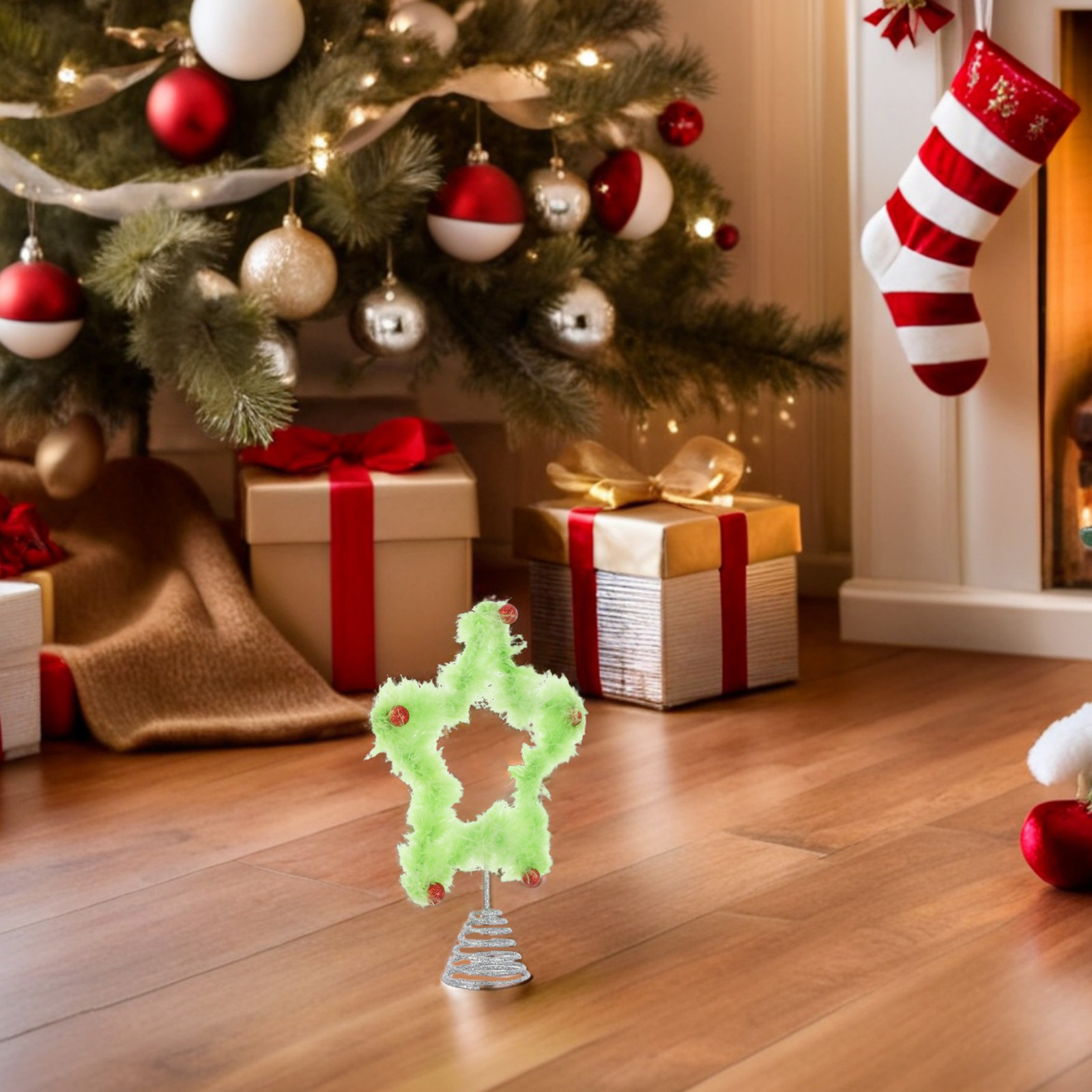 Green Metal Star Tree Topper C - Star Tree Topper review and price