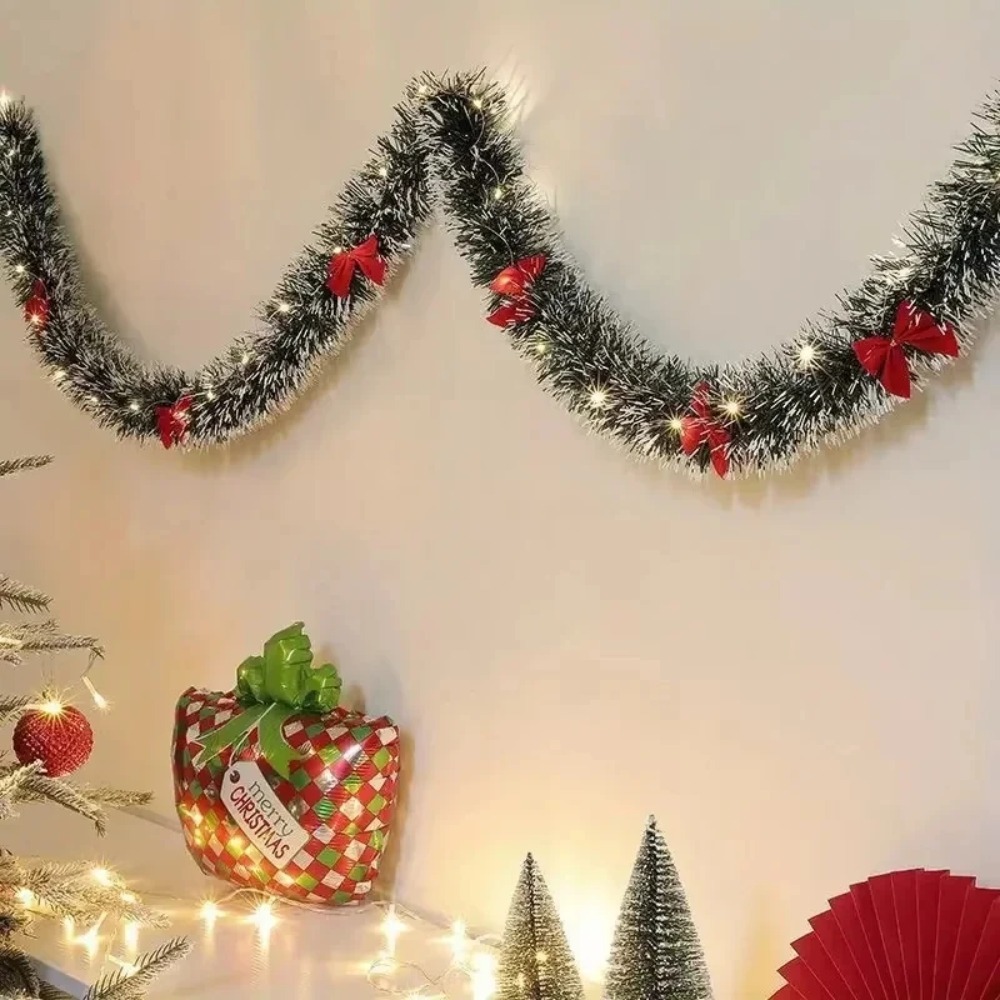 Christmas Tinsel Garland Artif - Led Fairy String Lights review and price
