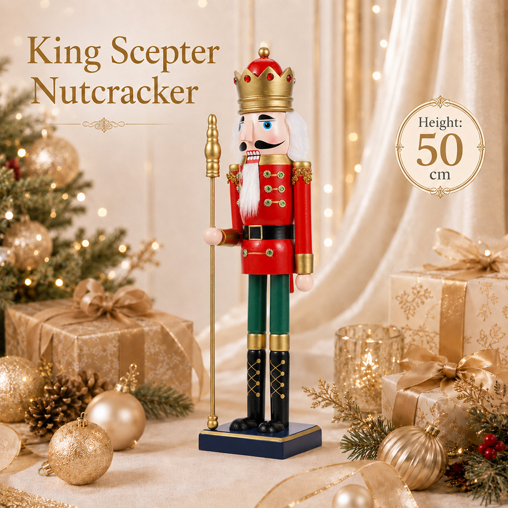 50CM Wooden Nutcracker Scepter - Nutcracker Figurine review and price