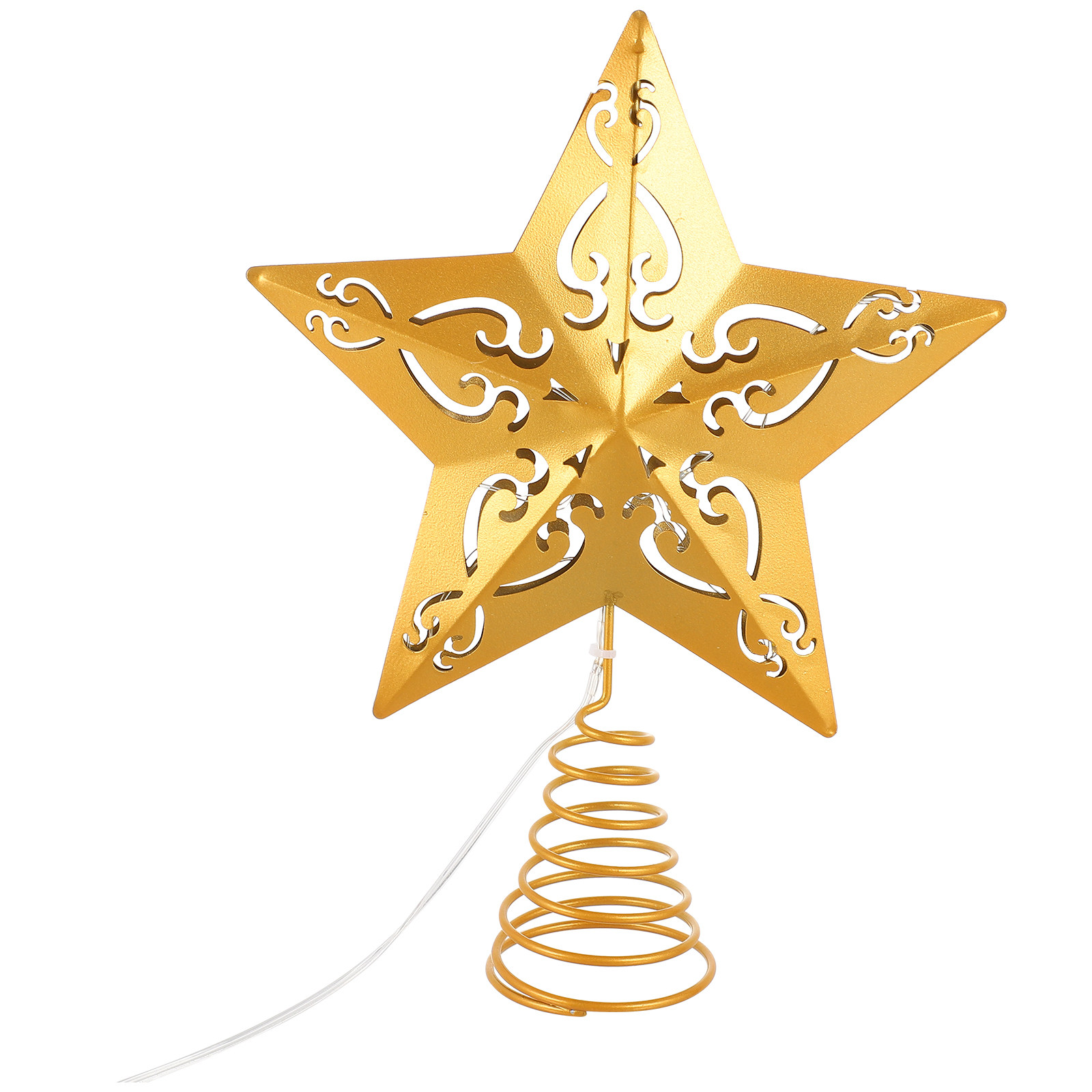 1Pcs Glitter-Coated Iron Golde - Star Tree Topper review and price